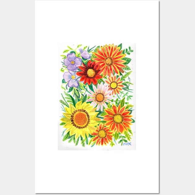 A Burst of Flowers Wall Art by jerrykirk